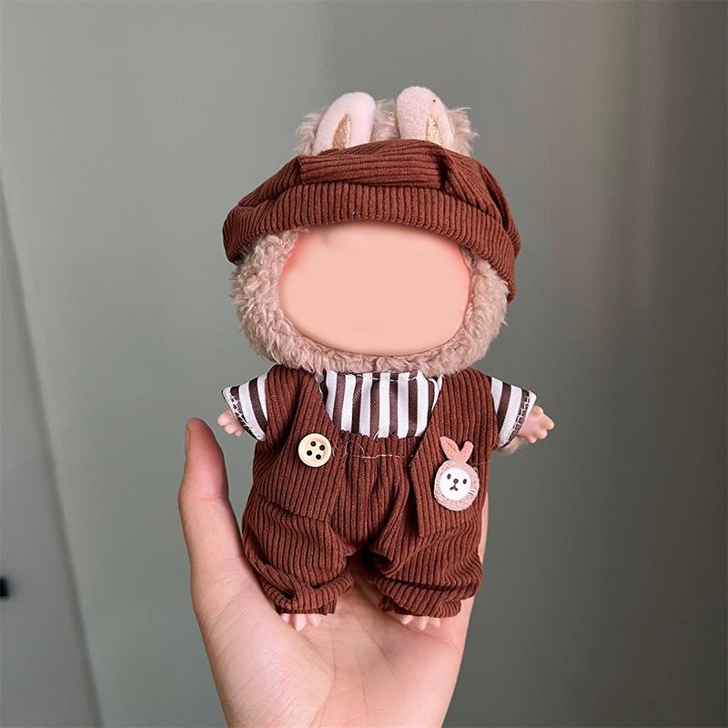 Doll Clothing Decoration Set For 17Cm Plush Vinyl Labubu Stylish Outfit Clothes Sports Leisure Suit Labubu Outfit Accessories