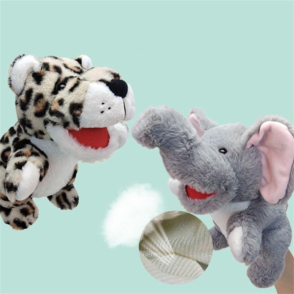 Jungle Animal Animal Hand Puppets Movable Mouth Plush Hand Doll Birthday Gift   Preschool