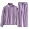 Winter Men's Women's Wool Hooded Long Pants Set Warm Cold Resistant Thick Sportswear Two-piece Set Casual Sportswear