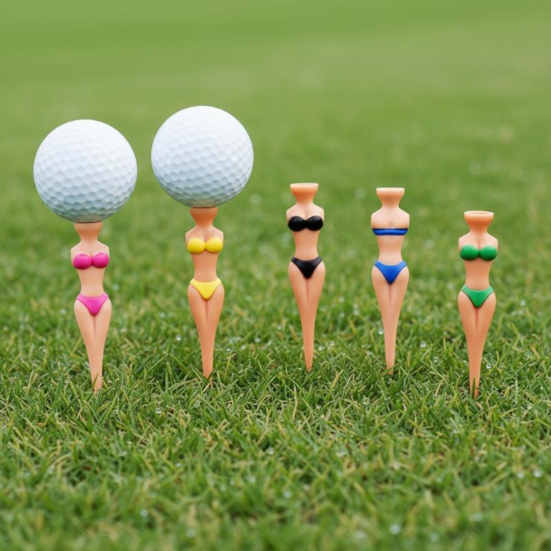 5 Pcs/Lot Women Bikini Ball Holder Lady Model Outdoor Golf Accessories Golf Training Golf Tees Clubs Tee