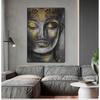 Pieces Modern Home Decor Wall Art Pictures For Living Room Golden Buddha Statue HD Canvas Oil Painting Bedroom Fashion Posters
