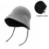Autumn and winter knitted hat women's face small ear protector wool hat lace-up versatile windproof warm ear protector pullover hat