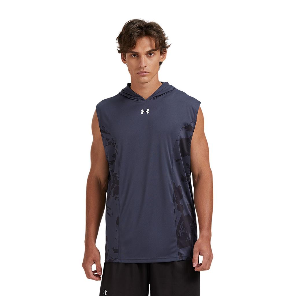 Under Armour Sports Running Fitness Basketball Moisture Wicking Quick Dry Sleeveless Hooded Vest Unisex Vests Gray 24500001-013