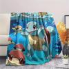 Pokémon Cartoon pattern Flannel Blanket, High quality Comfortable for All Seasons, Home Decor, Warmth and Comfort, Perfect for Gifts.