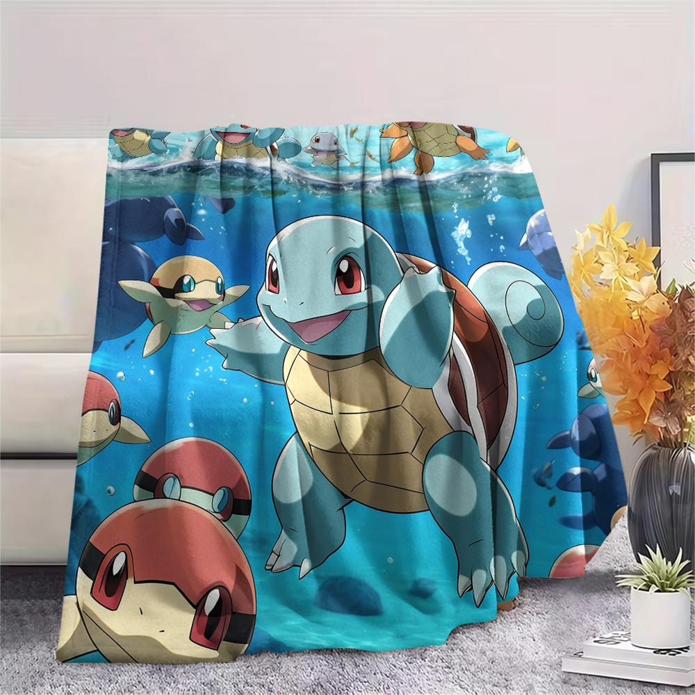 Pokémon Cartoon pattern Flannel Blanket, High quality Comfortable for All Seasons, Home Decor, Warmth and Comfort, Perfect for Gifts.