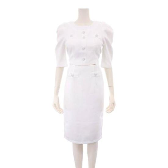 GRAXIA Cabaret Midi Tight Perfect for Hostess Half Pearl and Size M Dress, Dress, Two-Piece Set, Fit, Hostesses, Clubs, Lounges, Sleeves, Beads,