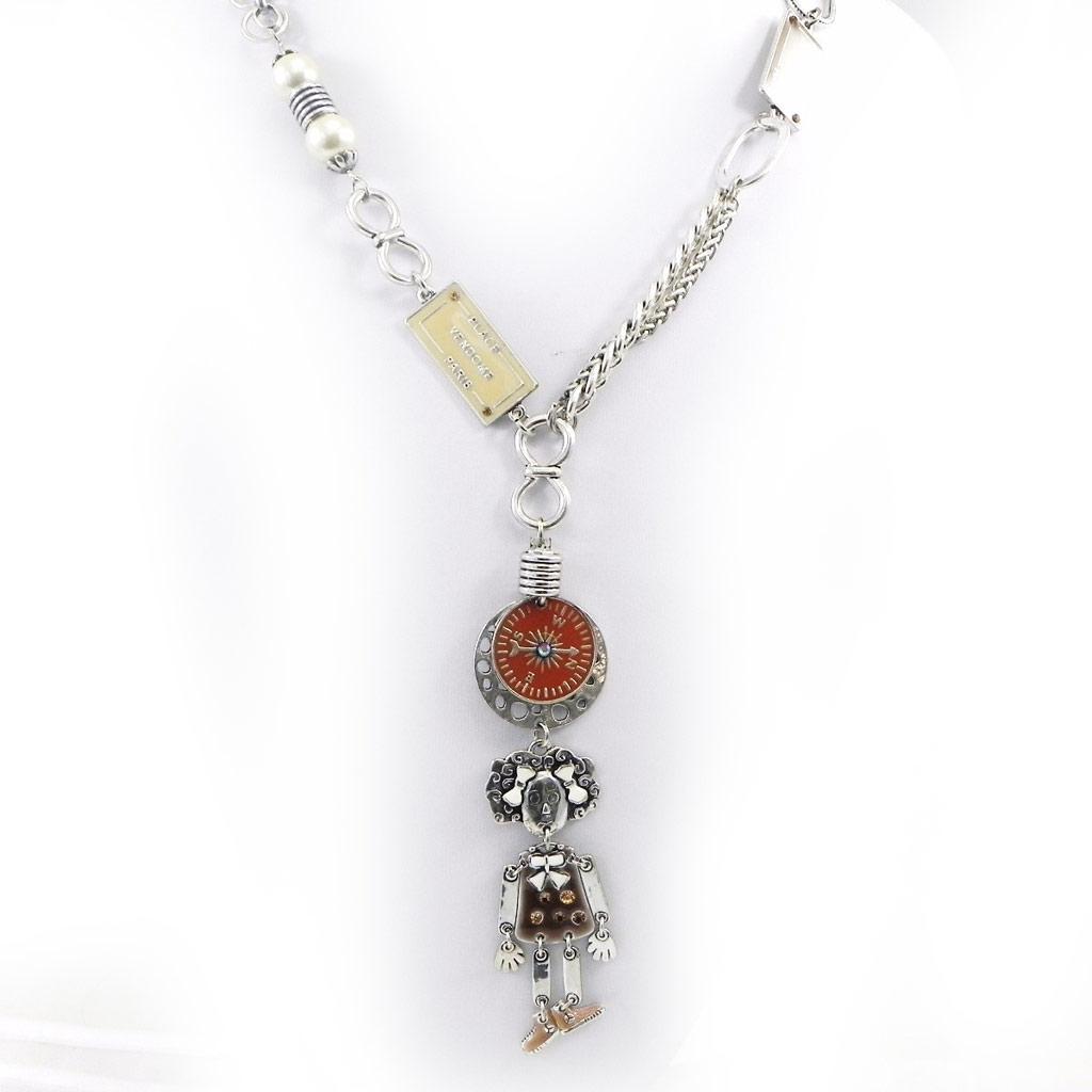 Les Trésors De Lily [G7800] - Sautoir Créateur 'Capucines' marron