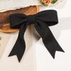 Korean Solid Color Large Pink Bow Hairpins for Women Girl Vintage Knitted Bowknot Ribbon Duckbill Clamp Clip Hair Accessories