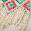 Summer Women's Camisole Ethnic Style Halter Pure Handmade Crochet Top Halter Bohemian Tassel Travel Holiday Vest