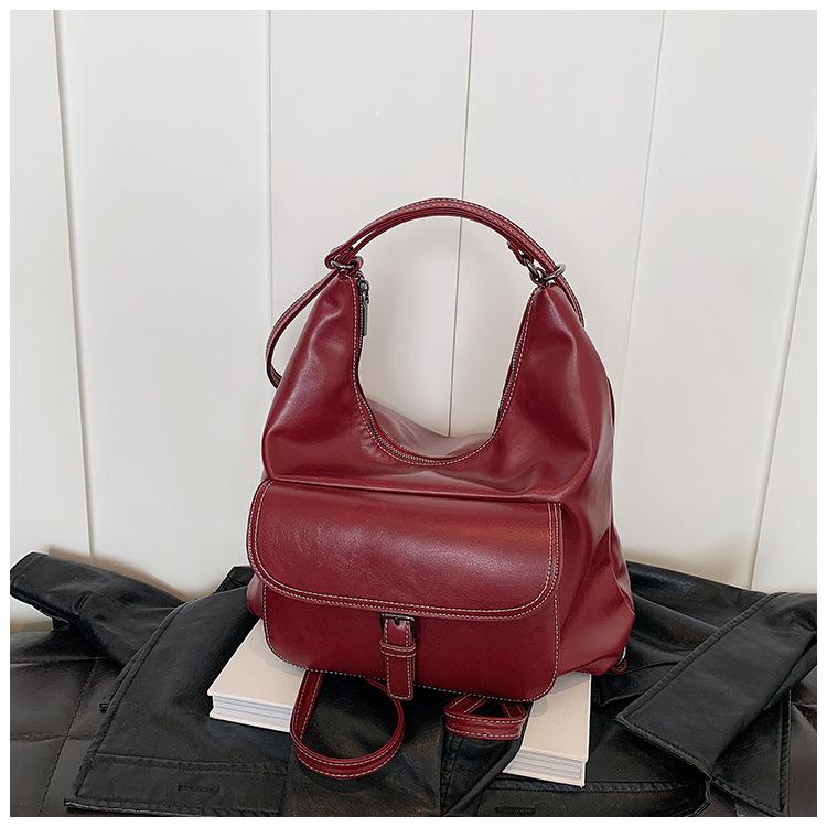 

Backpack Women s Large Capacity 2024 New Casual Niche Portable Korean Edition School Bag Crossbody Bag Travel Backpack червоний