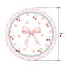 Cute Cherry Pattern Party Supplies Food Grade Napkin Tableware Set Scalloped Paper DIY Party Decoration Serves 20
