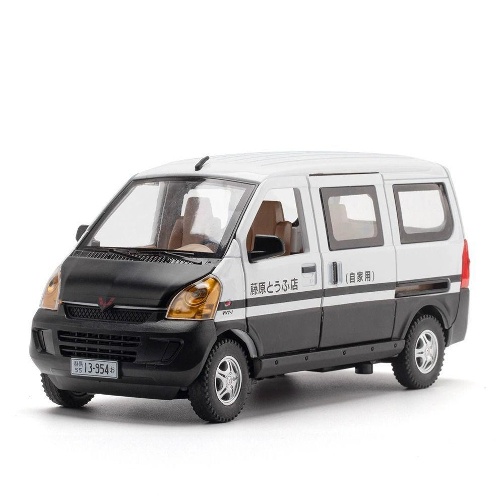 Scale 1:24 WULING RONGGUANG Van Model Toy Car Sound Light Doors Opened Simulation Transport Vehicles Models Boy's Ornament Toys