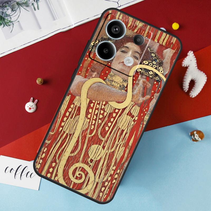 The Kiss Gustav Klimt Painting Case For Xiaomi Redmi Note 13 12 11 8 9 10 Pro Note 12S 11S 10S Redmi 12 10C 12C 13C Cover