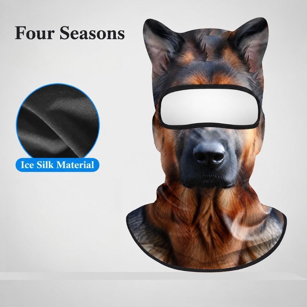 Windproof Balaclava Mask Ice Silk Eared Head Cover Novelty Full Face Mask Cycling/Party/Outdoor