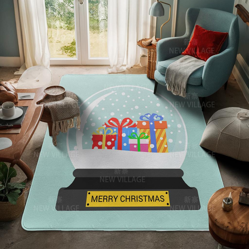 House entrance carpet Home door mat Living Room Bath Foot bathroom non-slip water absorption rugs bath Merry Christmas winter