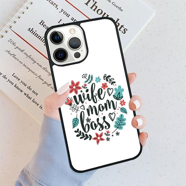 Wife Mom Boss Phone Case For iPhone 17 Air 16 Pro Max 15 14 Plus 12 13 Soft Bumper Shell Cover Coque