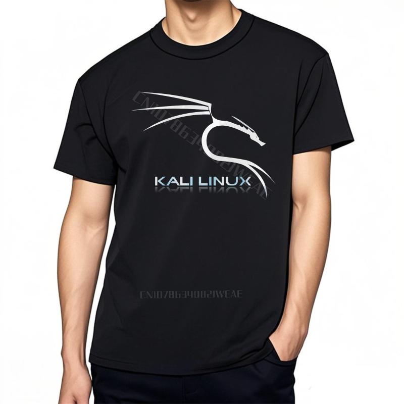 Workout Unisex T-Shirt Retro Kurzarm Unisex T-Shirt T-Shirts Für Unisex Sommer Baumwoll T-Shirt Kali Linux Drachen Logo