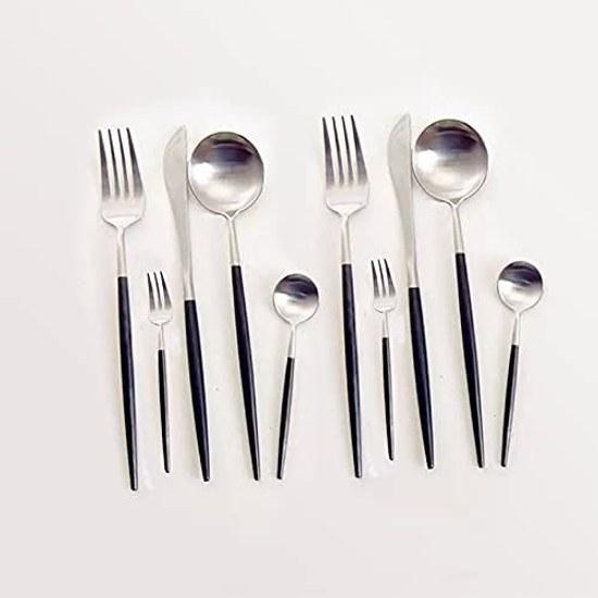 Cutlery Set Stylish Gold Nordic Camping Cutipol Style Basic 5 Pieces 2 Sets Spoon Fork Knife Teaspoon Cake Chopsticks Stainless Steel Glossy Finish