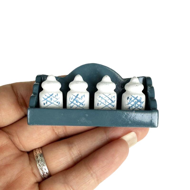 

1 Набор Кукольный домик Кухонная полка для специй Стойка для хранения Украшения Симуляция Миниатюрный Игровой домик Игрушечный аксессуар Украшение для дома Детский подарок 1 set