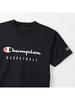 Champion Basketball Size Short Odor Graphic Logo Ventilation Kids' T-Shirt, Black, 160, CK-XB317, Sleeve, Antibacterial, Resistant, Quick-Drying,
