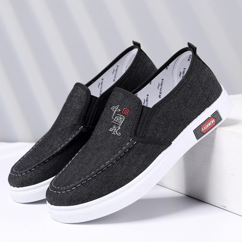 Men's Shoes Spring Breathable Casual Cloth Shoes One Pedal Non-slip Wear-resistant Shoes
