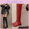 Stylish Women's Tall Boots With Chunky Heels Durable Waterproof Fashion Footwear