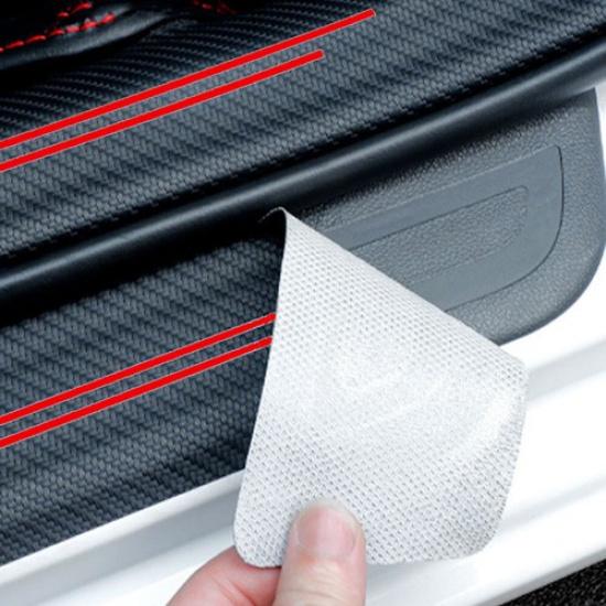 4x Car Door Plate Sill Scuff Sticker Anti Scratch Carbon Fiber Decal Accessories