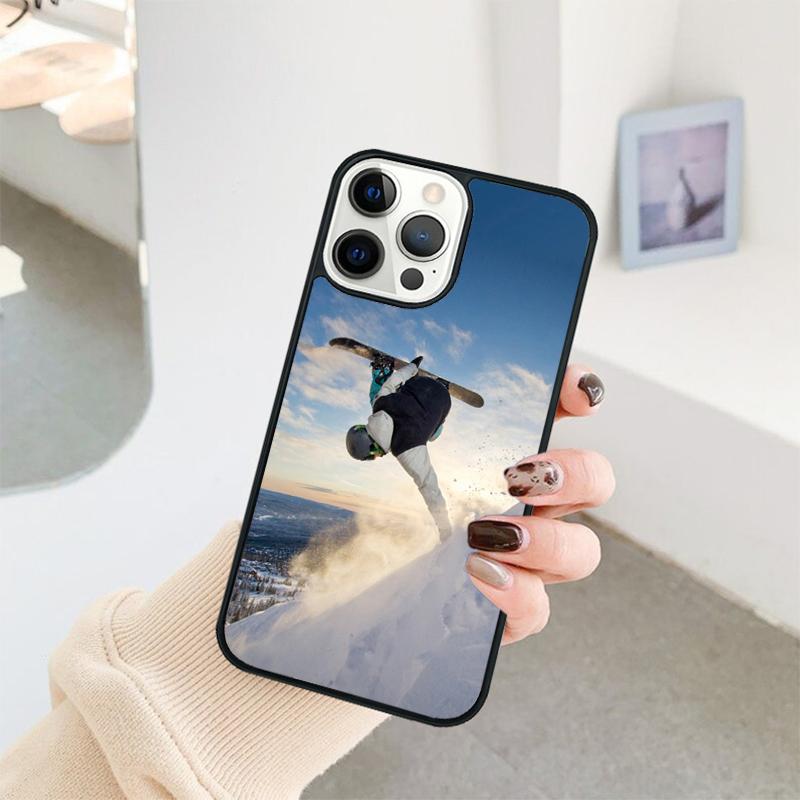 Skiing Snow Snowboard Ski Phone Case For iPhone 17 Air 16 15 14 11 12 13 Pro  MAX Plus coque Cover Shell