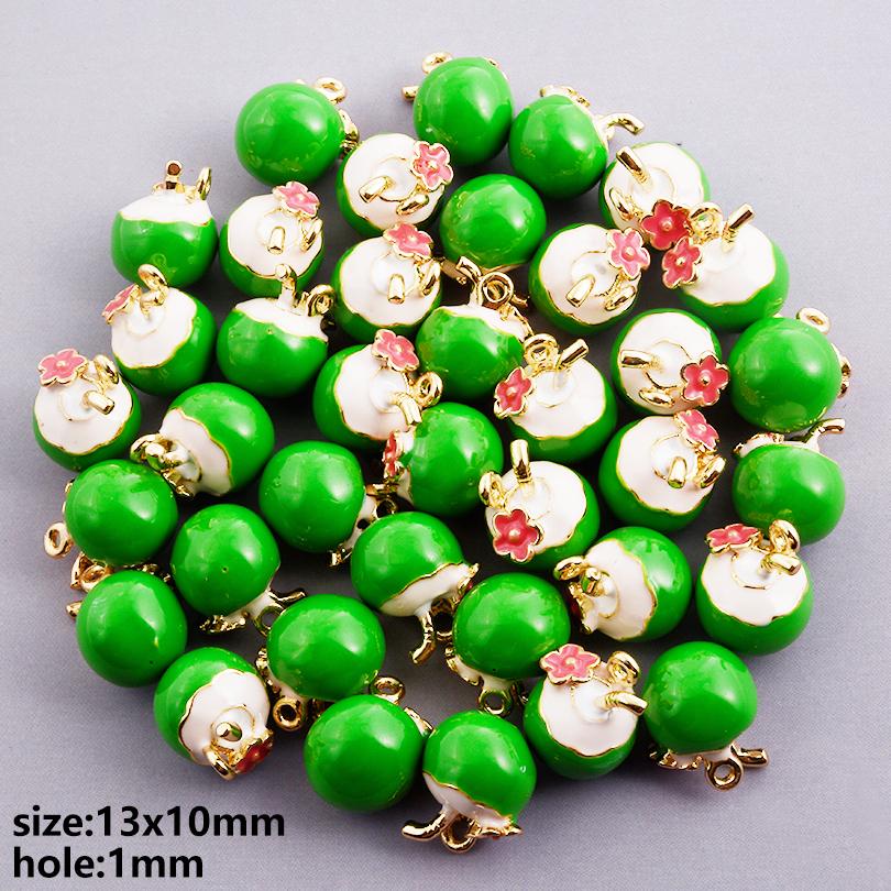 3D Fruit/Animal Enamel Charms For Jewelry Making Supplies Cherry Pea Lobster Corn Pendant Charm DIY Earrings Keychain Materials