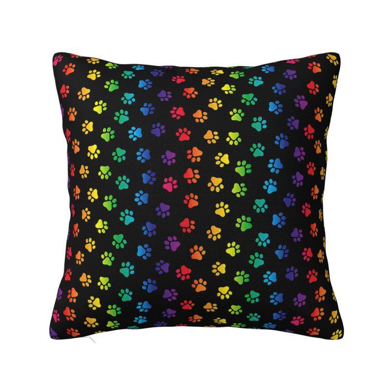 Dog Paw Cat Heart Footprints Cushion Cover 40*40 cm Polyester Throw Pillow Case Bedroom Decoration Bedding Sofa Pillowcase