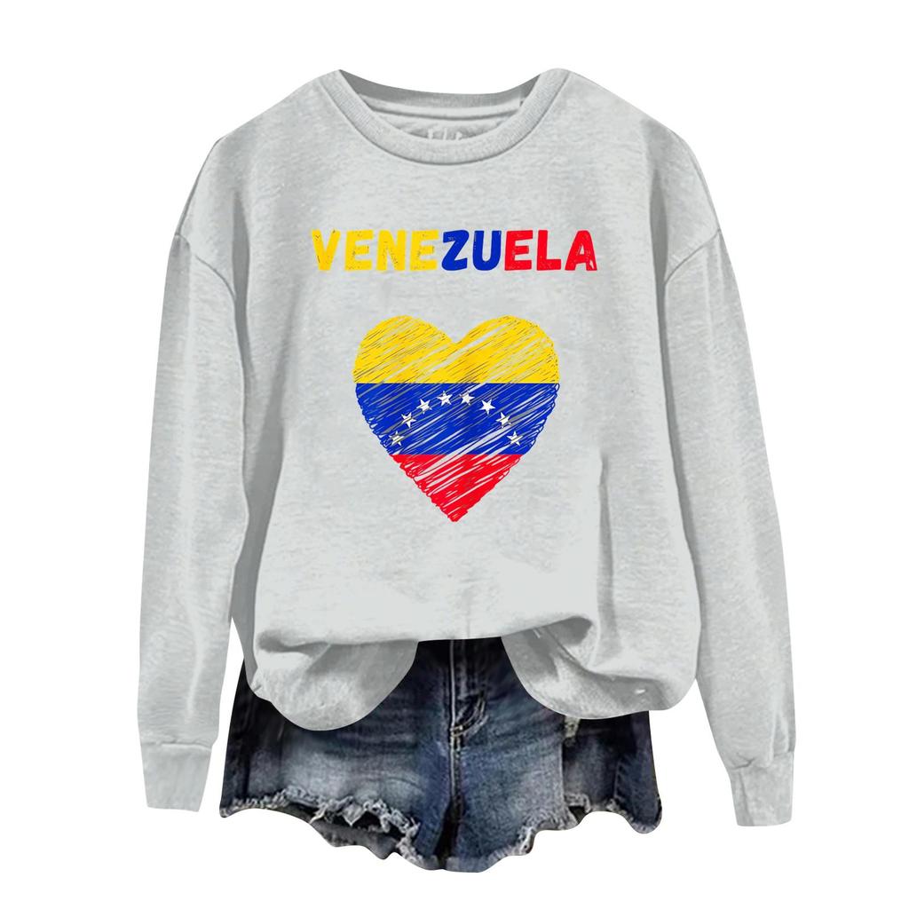 Damen bedruckter lässiger Sport-Kapuzenpullover mit langen Ärmeln und rundem Ausschnitt