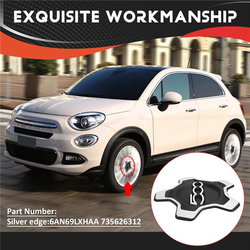 A51K-Car Wheel Center Cap Cover For Fiat 500X 2016- Dust Cover Car Accessories