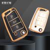 Tpu Car Flip Key Case Cover Shell For Vw Volkswagen Golf 7 Mk7 Tiguan Mk2 For Seat Ateca Leon Fr Ibiza For Skoda Octavia Kodiaq