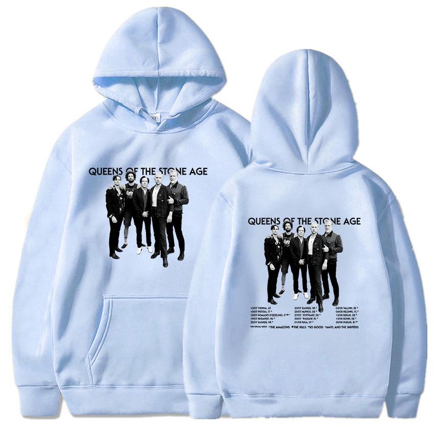 Mikiny The Catacombs Tour 2025 QUEENS OF THE STONE AGE QOTSA Kapely Mikiny Fleecové Volné Mikiny s Kapucí Pánské Oblečení Unisex