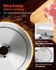 Commercial Meat Slicer, 320W Electric Deli Slicer Machine with 250 mm Sharp Blade, Meat-Slicer with 450 RPM Slicing Speed, 0-10 mm Adjustable