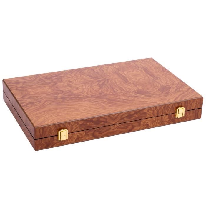 Engelhart- 250540 - Backgammon de luxe 15 pouces plaqué en bois de rose et vernis