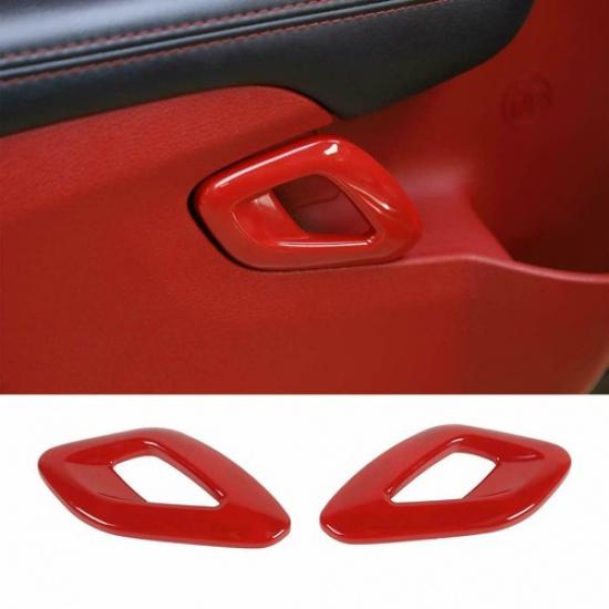 Car Interior Full Decoration Cover Trim Bezels For Dodge Challenger 2015-20 Red