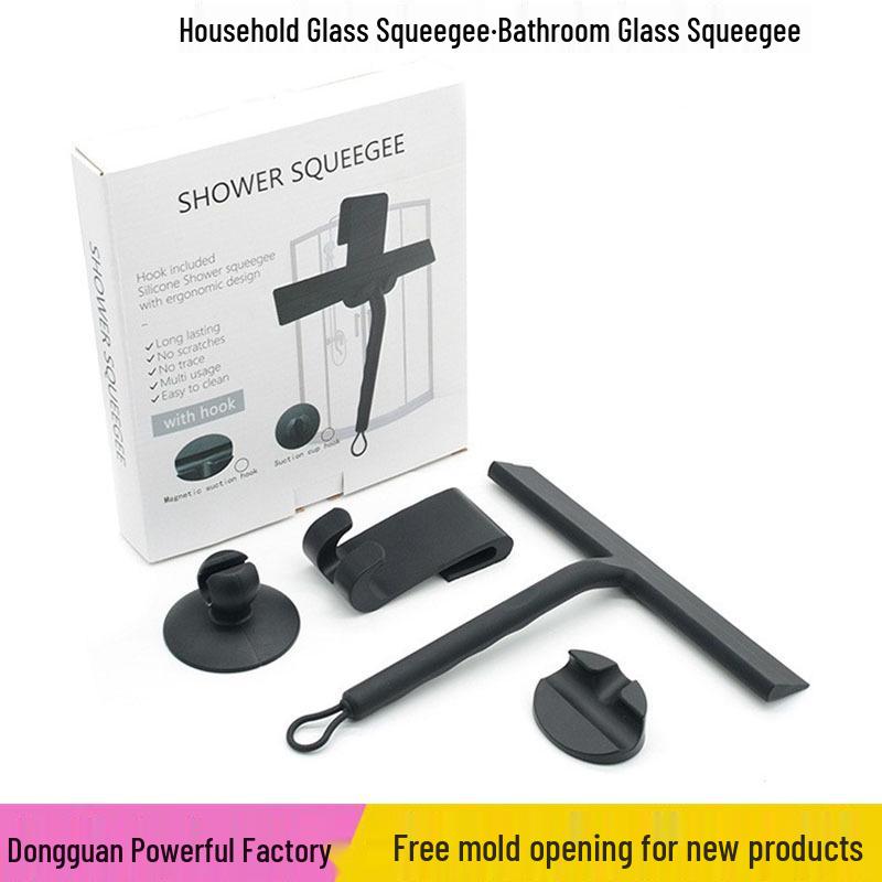 Silicone Suction Cup Glass Squeegee for Bathroom Cleaning