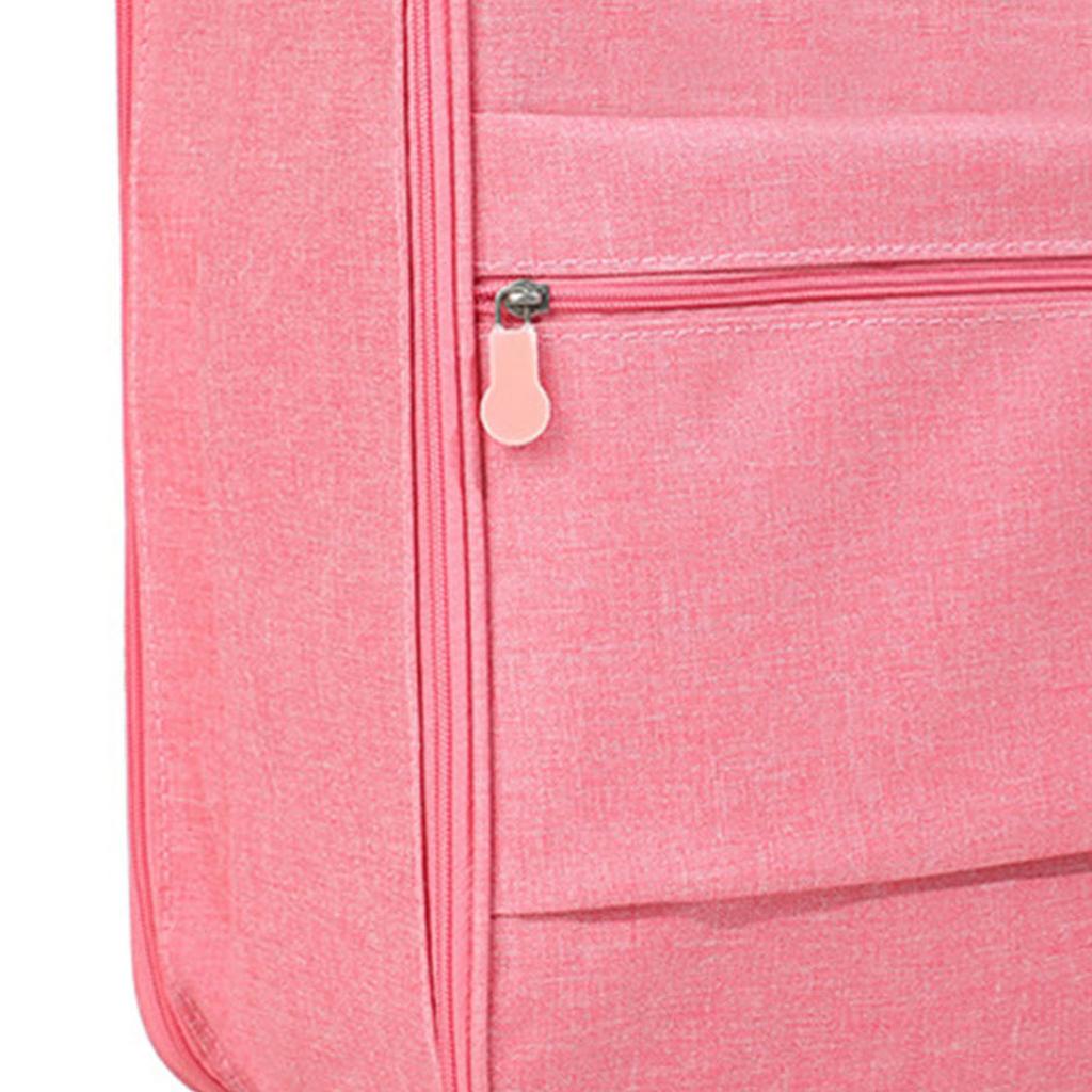 Hangable Folding Shoe Bag Big Waterproof Portable Multifunctional Shoe Storage Traveling Bag Pink