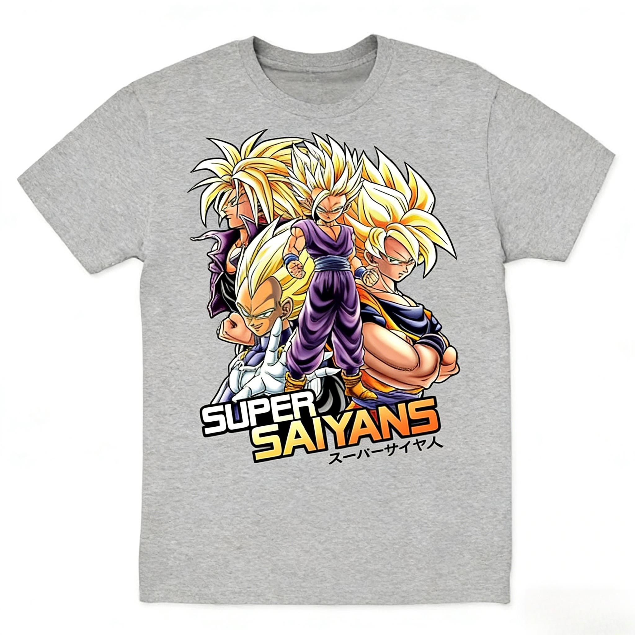 

Dragon Ball Trendy hot items Super Saiyan Unisex Tshirt Summer New Anime Printed Casual Parentchild Short Sleeved Shirt S