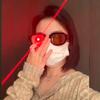 Conan LED Rood Oog Effect Oplaadbare Bril - Zwarte Technologie Prank Rekwisiet