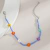 Women S Colorful Beaded Daisy Necklace European Fashion Style