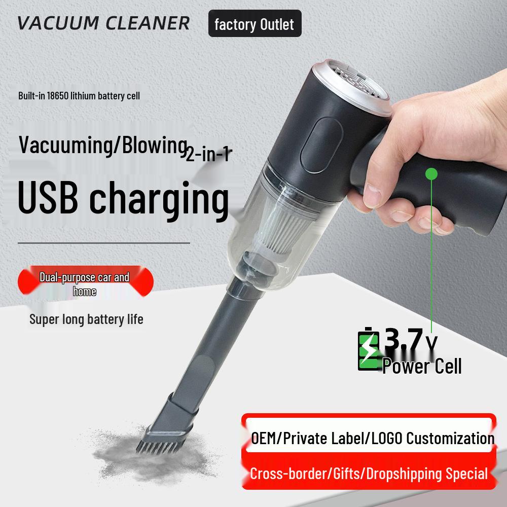 

Беспроводной ручной пылесос двойного назначения для автомобиля и дома Package 159*62*156mm