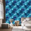 Watercolor Galaxy Wallpaper Blue, Turquoise and Navy Blue 50x1000