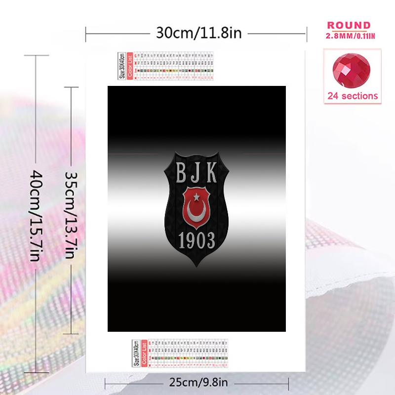 Football Fan Jersey 100% Round Full Drill 5D DIY Diamond Painting Embroidery Cross Stitch Rhinestone Decor