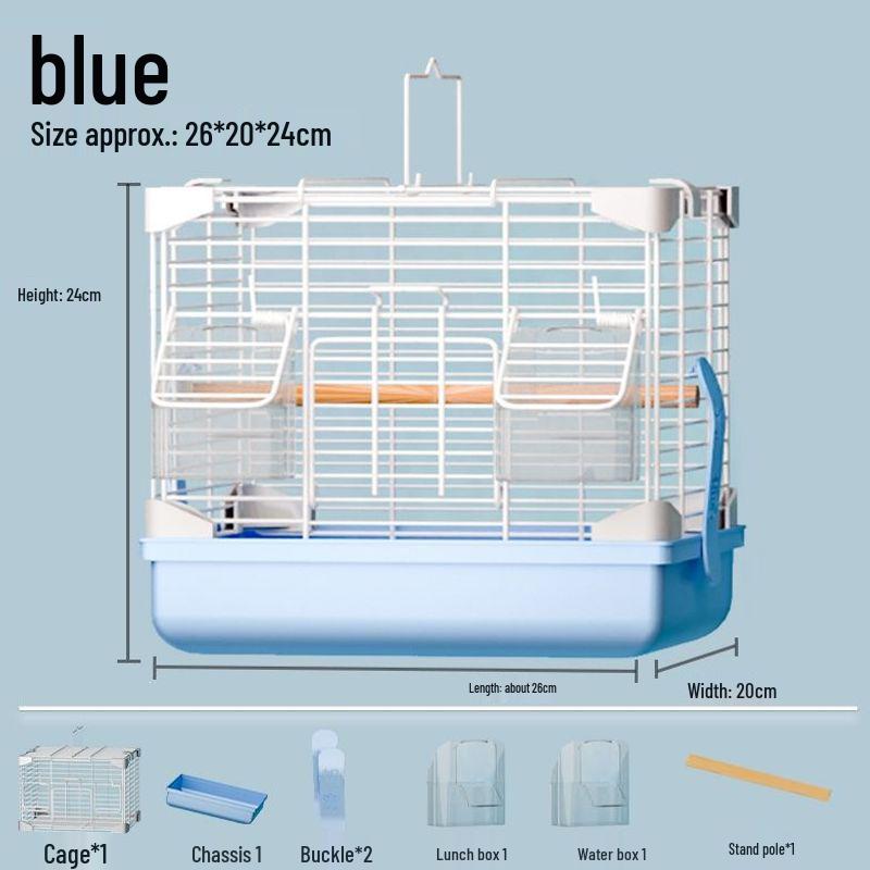Starling Special Rustproof Electroplated Extra Large Bird Cage for Cockatiels, Parrots, Pigeons - Tiger Skin Design.