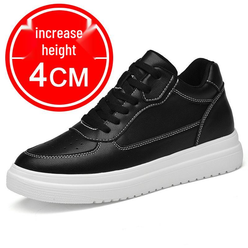 2024 Men's 10CM Height Increasing White Casual Skate Sports Shoes