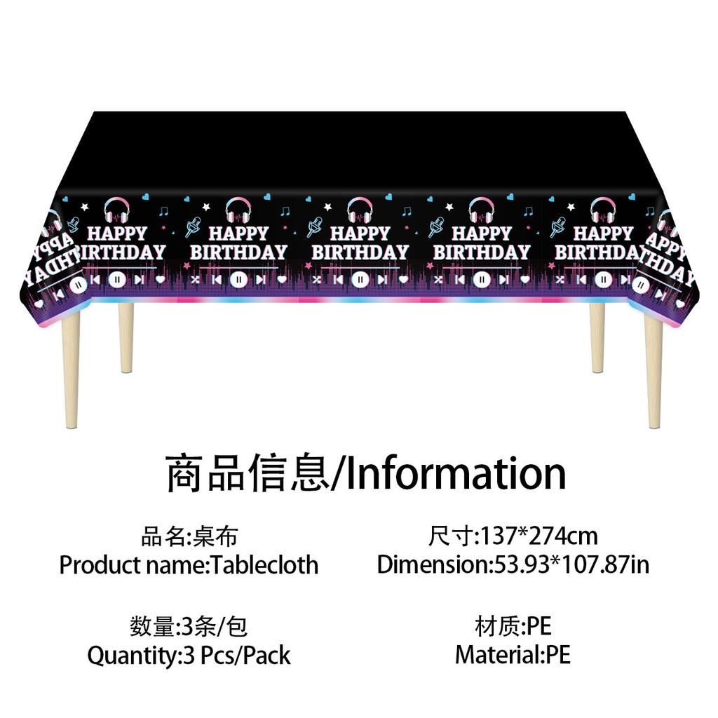 Spot Disposable Pe Tablecloth Thickened And Durable, Suitable For Party/Picnic/Home Style