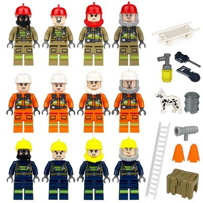 Barella per controllo antincendio Scala di salvataggio Minifigure Accessori Kit di blocchi di costruzione Mattoni Parti Modello Giocattoli per bambini per ragazzi