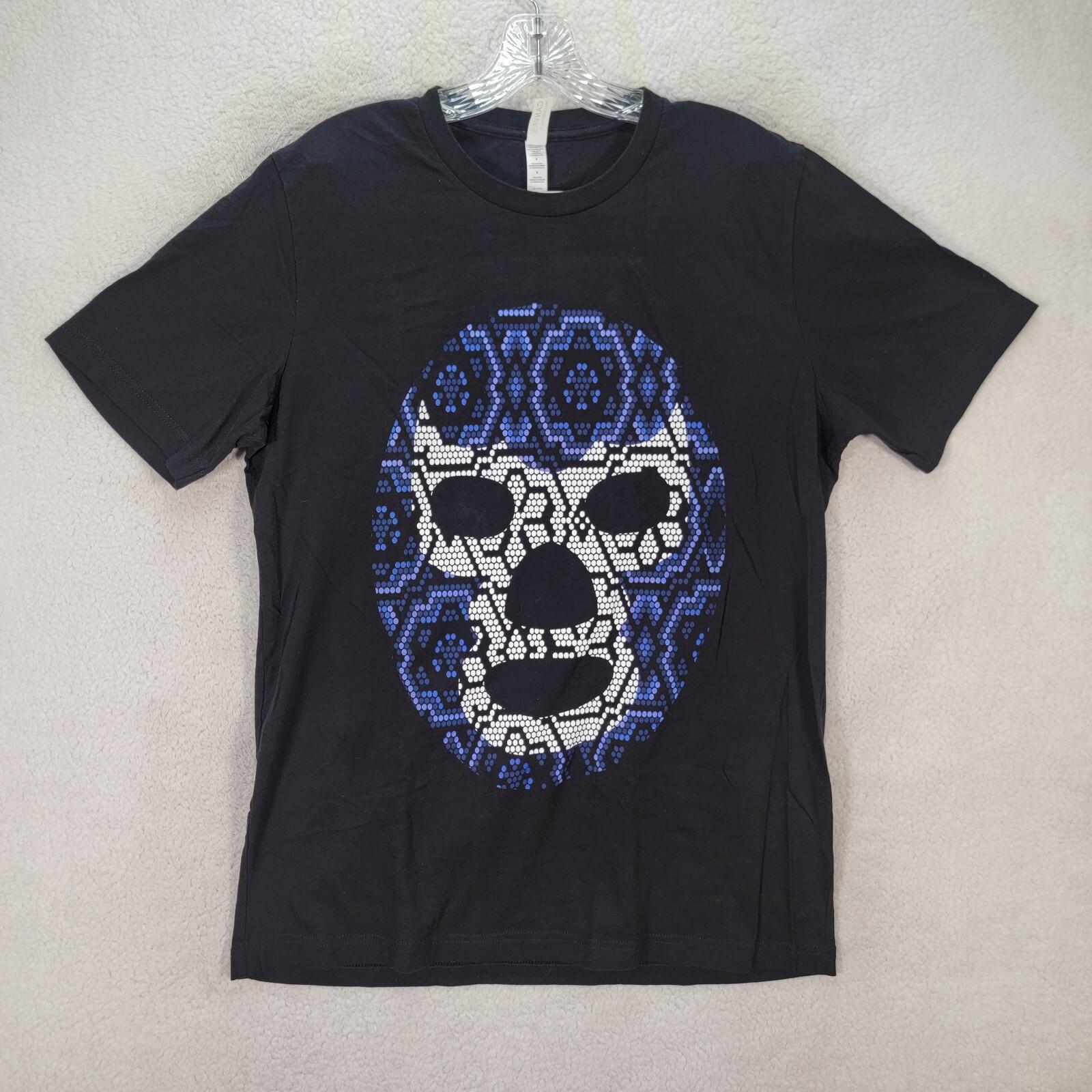Authentic Huichol Art Lucha Libre Wrestler Mask Mexican Tee Mens T Shirt Size L S разноцветный